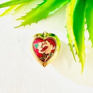 Floral Heart Locket Pendant